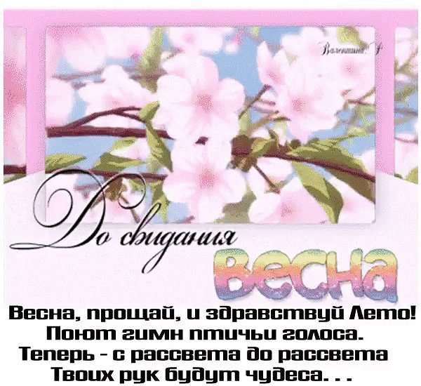 Прощай Весна Здравствуй лето