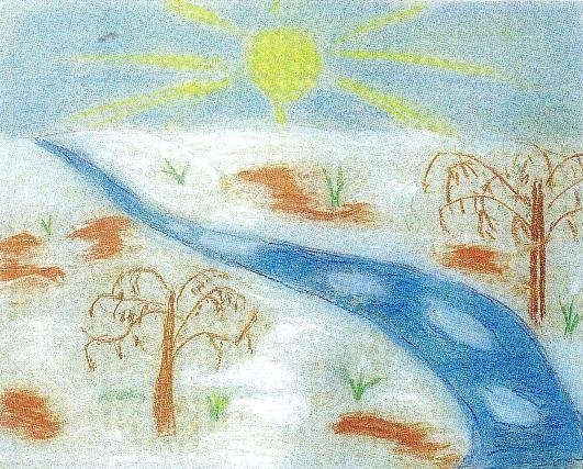 Живопись: Алексей белых, "Весна на Волге", 1968