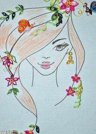 Лицо девушки весны