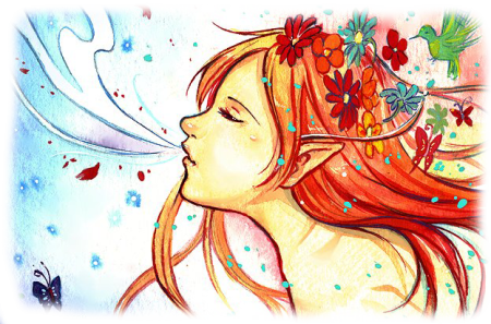 Лицо девушки весны