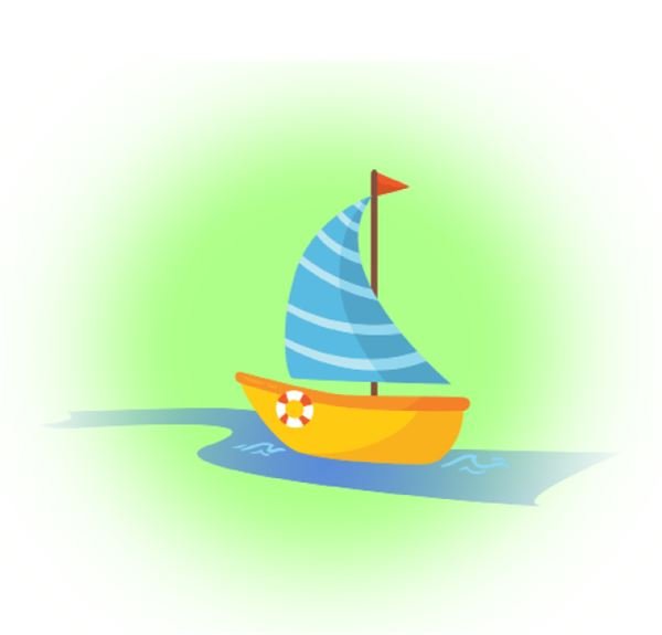 Дети плывут на кораблике