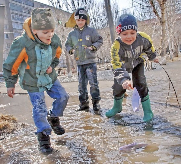 Детские весенние лужи