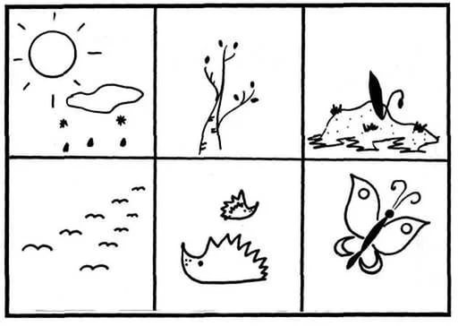 Признаки весны схема