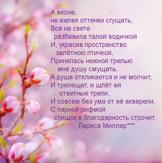 Весны в душе стихи