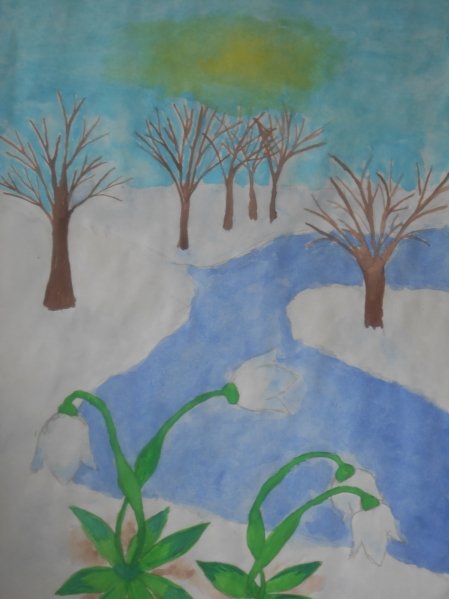 Рисование ранняя Весна старшая группа