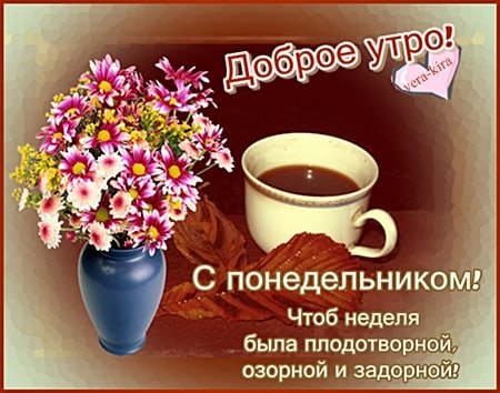 С началом недели с добрым утром