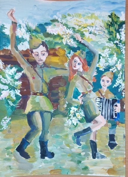 Рисование сирень Победы