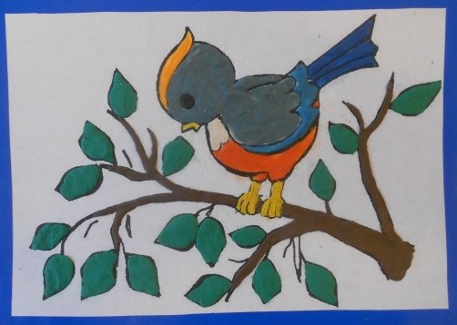 Пластилинография незабудки