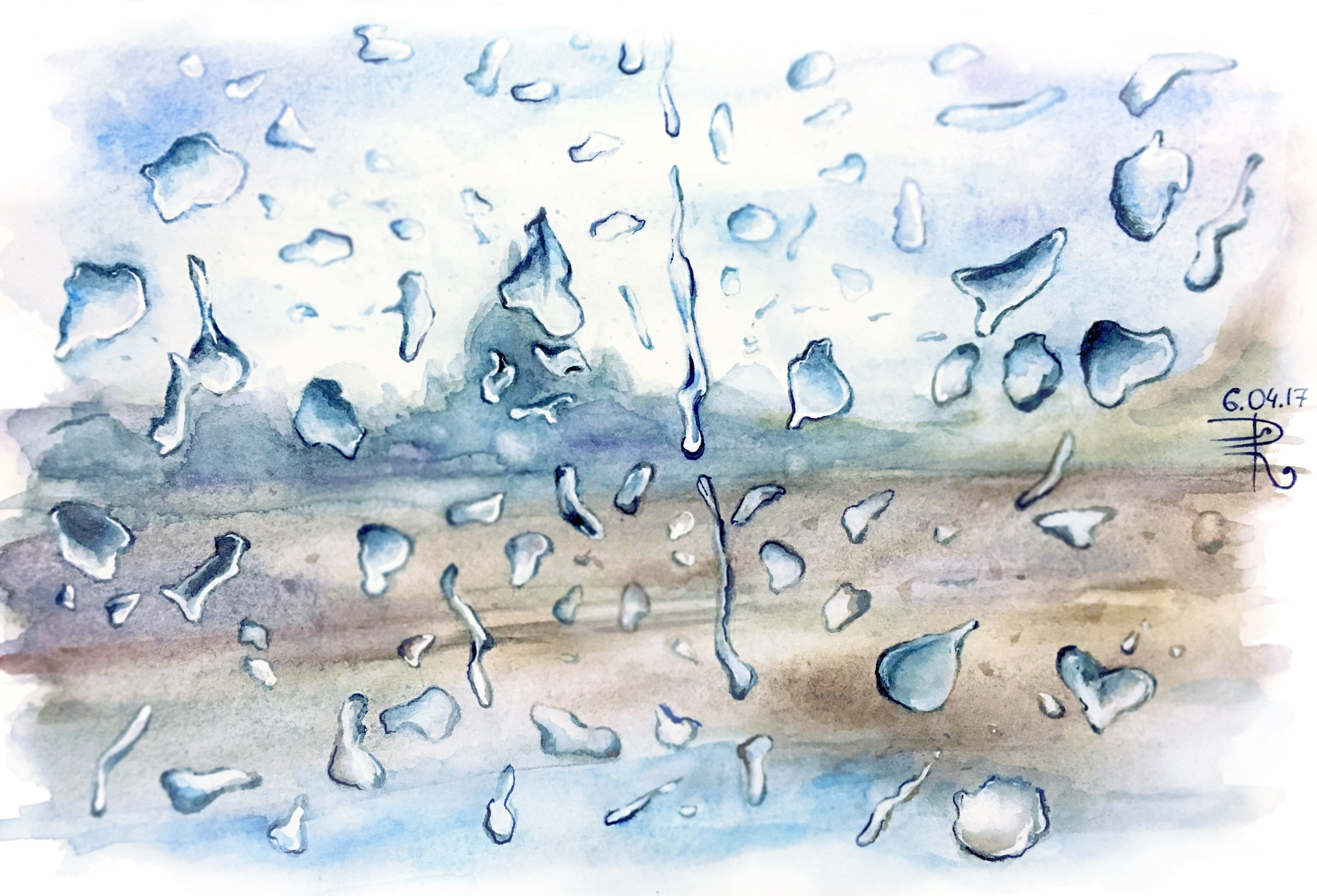 Ветер текущая вода. Капли на стекле акварелью. Дождь рисунок. Капли дождя акварель. Капли дождя на стекле акварелью.