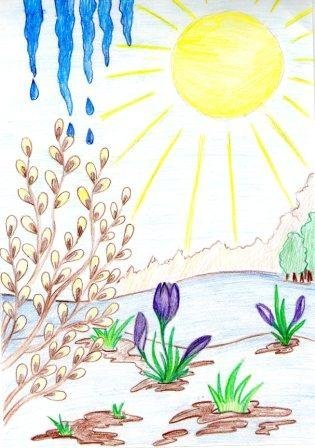 Рисунки на тему Пробуждение весны