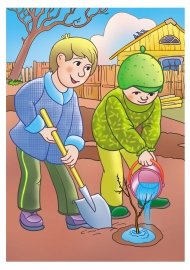 Весенний труд детей