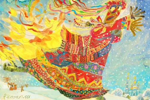 Сюжетная композиция на тему Масленица