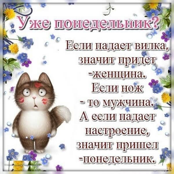 Открытки с понедельником прикольные