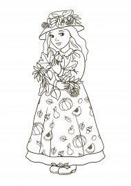 Девушка Весна раскраска