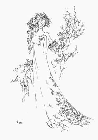 Девушка Весна раскраска