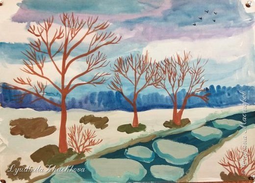 Рисование ранняя Весна