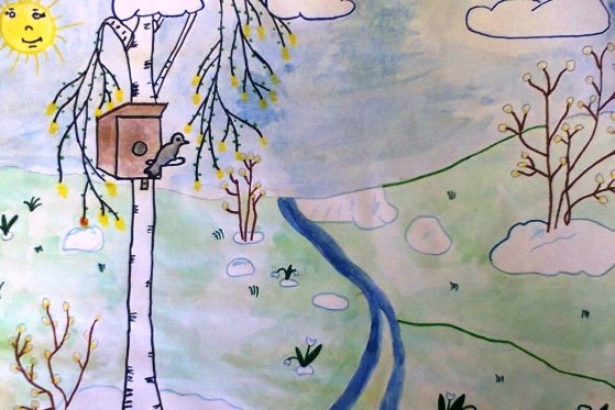 Рисунки детей на тему Весна