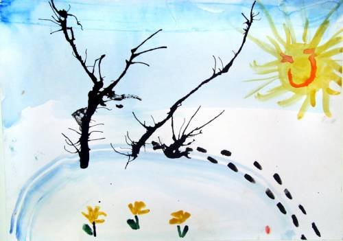 Стихотворение к нам Весна шагает