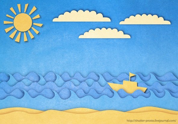 Море аппликация для детей