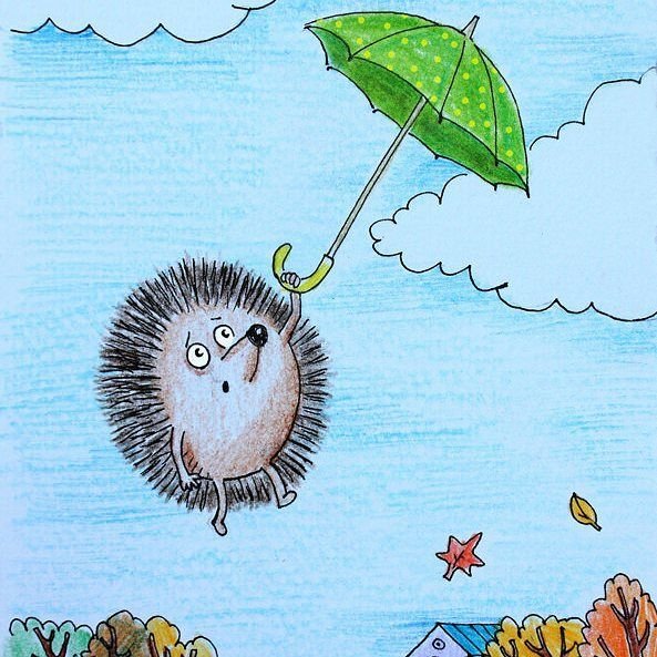 Смешной Ежик рисунок