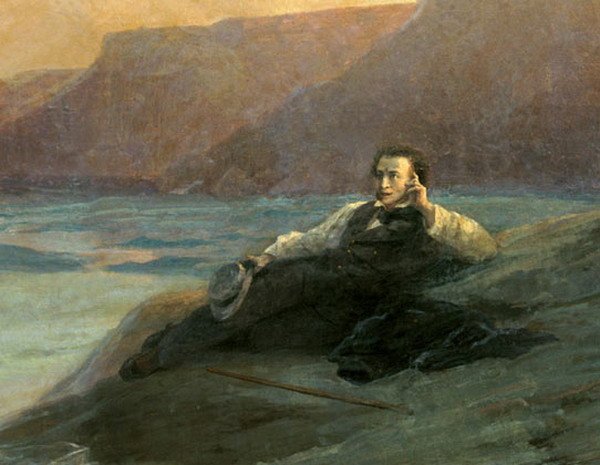 Пушкин на берегу черного моря Айвазовский