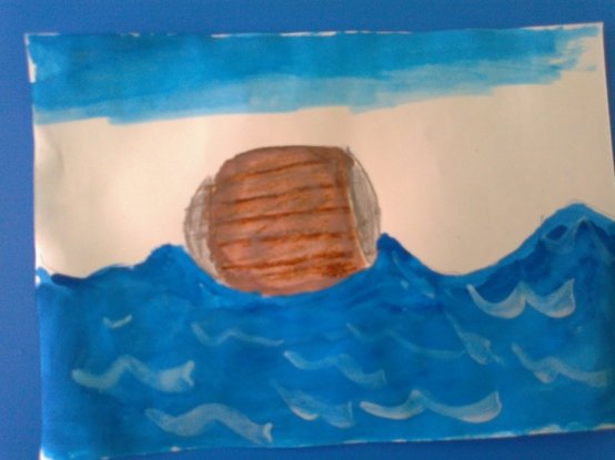 Иллюстрация Билибина бочка по морю плывет