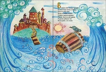 Картинки из сказки о царе салтане бочка по морю плывет (68 фото)