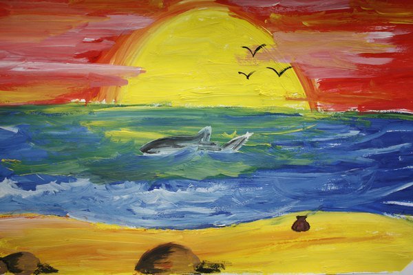 Детские рисунки моря