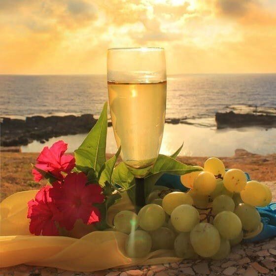Море вино цветы