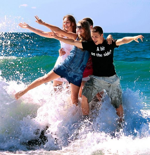 Друзья на море