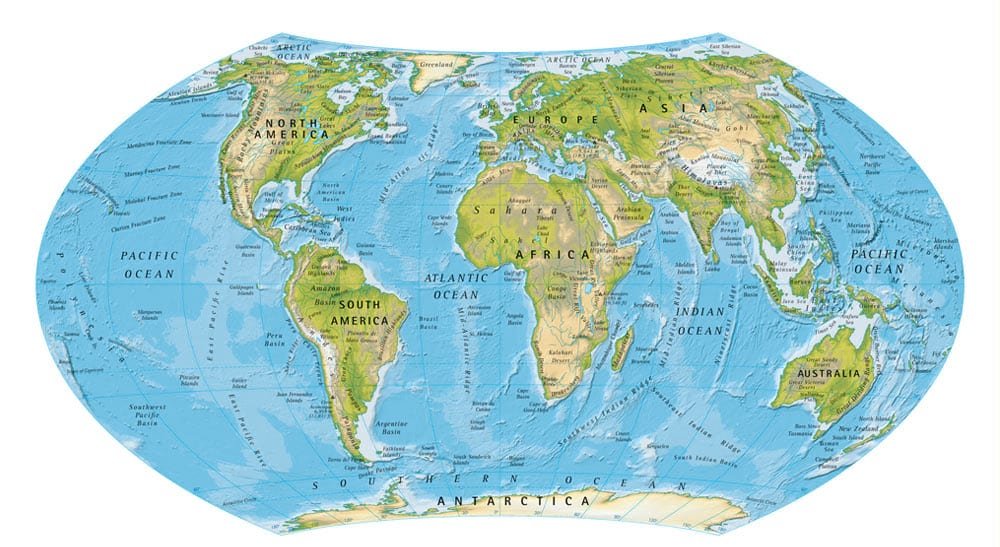 Тихий океан какое полушарие. Карта океанов. Океаны на глобусе. Карта океанов на глобусе.