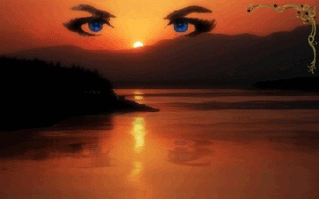 Глаза девушки и море