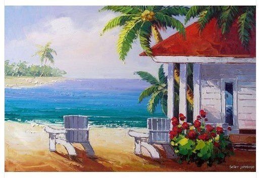 Рисование домик у моря