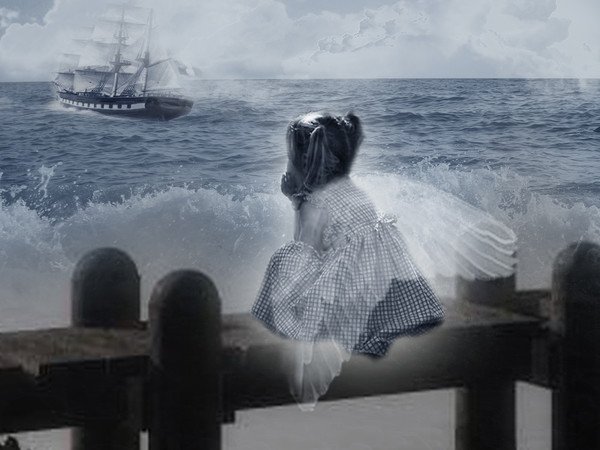 Девушка в образе ангела