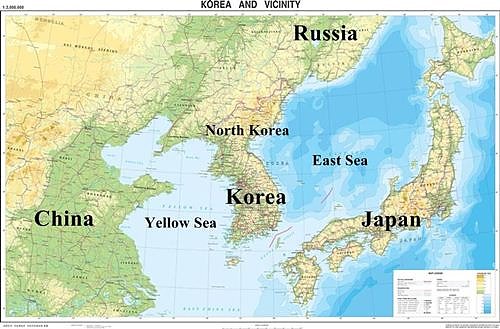 Восточно-китайское море на карте