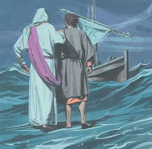 Иисус Христос идет по воде