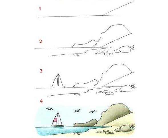 Море рисунок