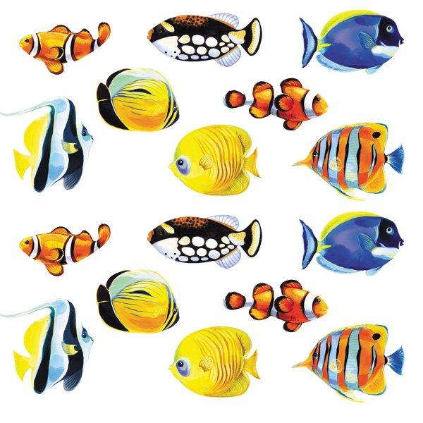 Наклейки "рыбы красного моря"