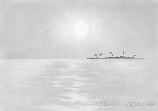 Закат карандашом простым