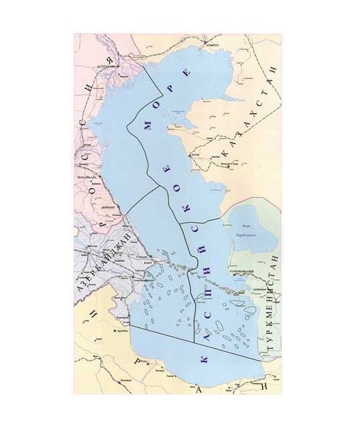 Побережье Каспийского моря карта