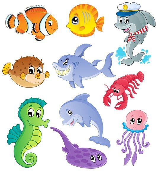 Животные морей и океанов для детей