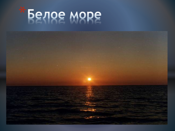 Проект белое море