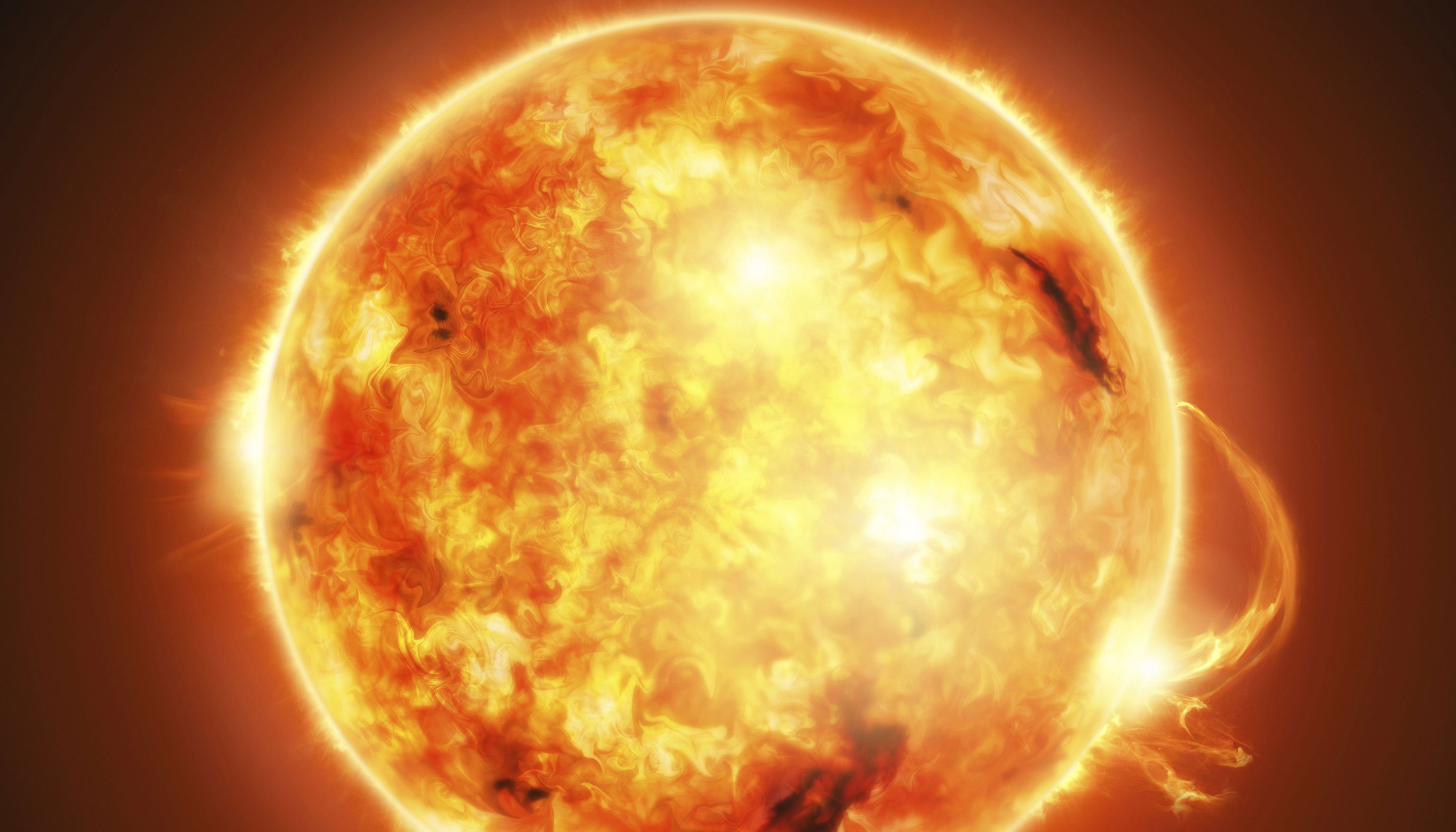 Мощные проявления солнечной активности. Солнце. Солнечная плазма. Пылающее солнце. Раскаленное солнце.