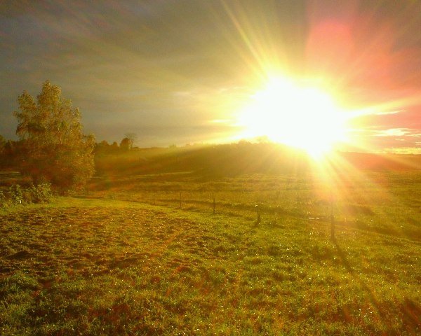 Яркое ослепительное солнце
