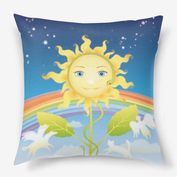 Подушка солнышко