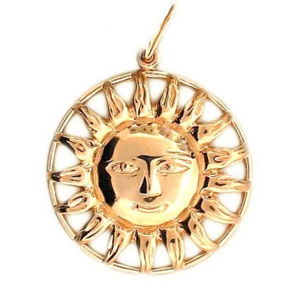 Кулон солнце золото 585 пробы