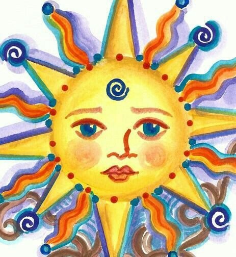 Солнце декоративное изображение