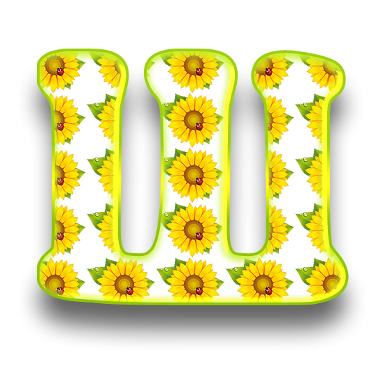 Красивые буквы желтые