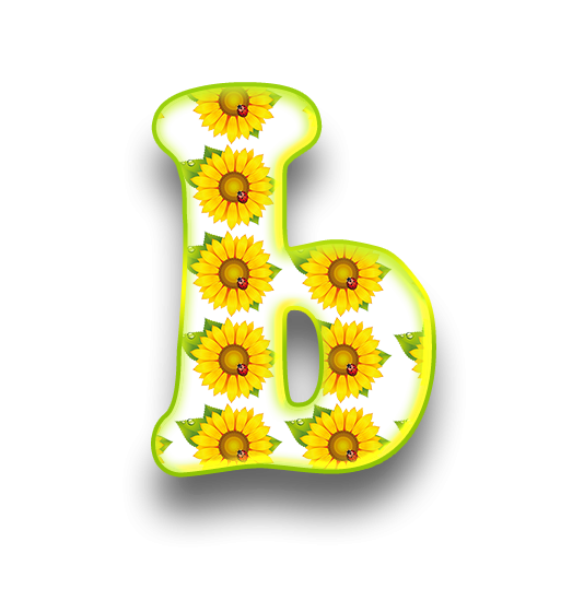 Буквы в летнем стиле