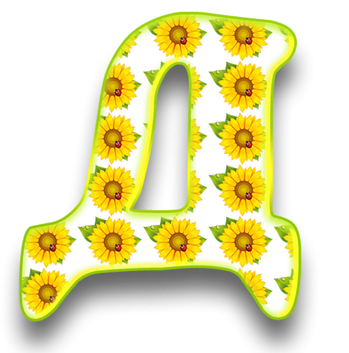 Буквы в весеннем стиле